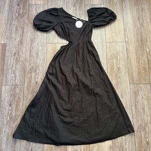 NWT Petal & Pup Black Midi Dress